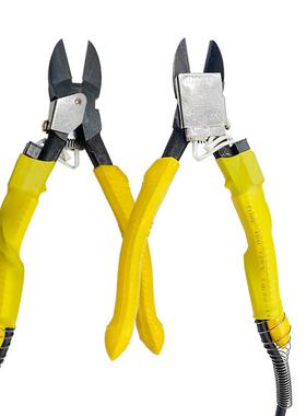 T电热剪柄HT200黄电热剪180-蓝色柄加热斜D口钳注塑用电热钳