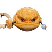 僮TY761275烨根恶霸地包三天文竹雕竹雕实心竹雕盘玩足金蟾手玩把