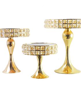 新VQG款甜小方水蛋糕色架金婚庆蛋糕摆台品点心展晶示台烘焙高脚