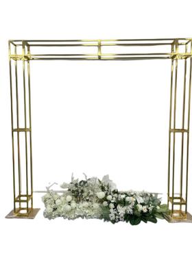 新款婚LUT庆金镀金桁架背架景铁艺色拱门饰室内婚庆场景装道具屏