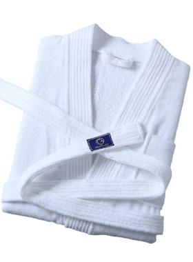 店纯酒棉浴袍吸水浴白色袍美容院专用全棉睡加厚长款衣洗A6割绒毛