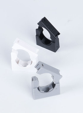 塑料波纹管固定支架白q色灰色固定管架管卡管夹卡座软管固定夹子