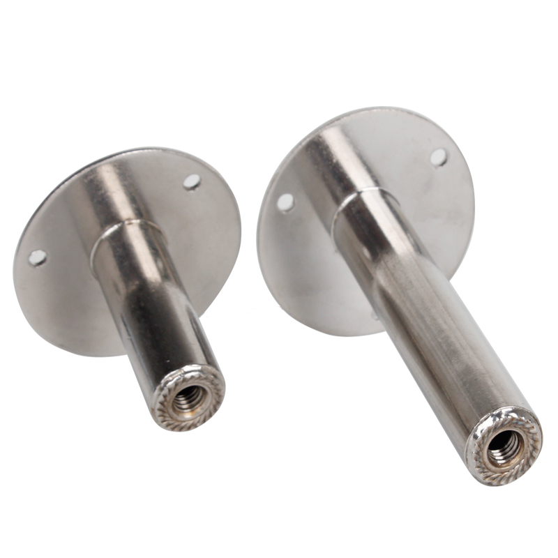 304不锈钢卡扣管支架底盘可调节螺母圆柱底座固定管箍管夹托架盘