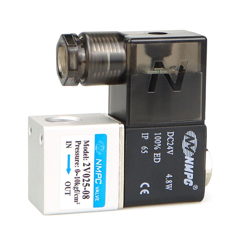 电磁阀气阀220v换向阀 24v 12v线圈2V025-T08气动电磁控制阀