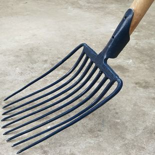 锻打钢叉九股叉子农用工具草叉农具大号马粪牛粪齿四全钢实心粪叉