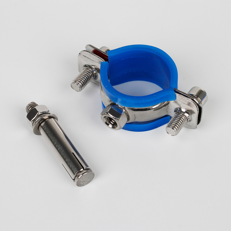 304不锈钢卡扣管支架膨胀螺丝固定燃气管M道抱箍托架水管卡箍管卡