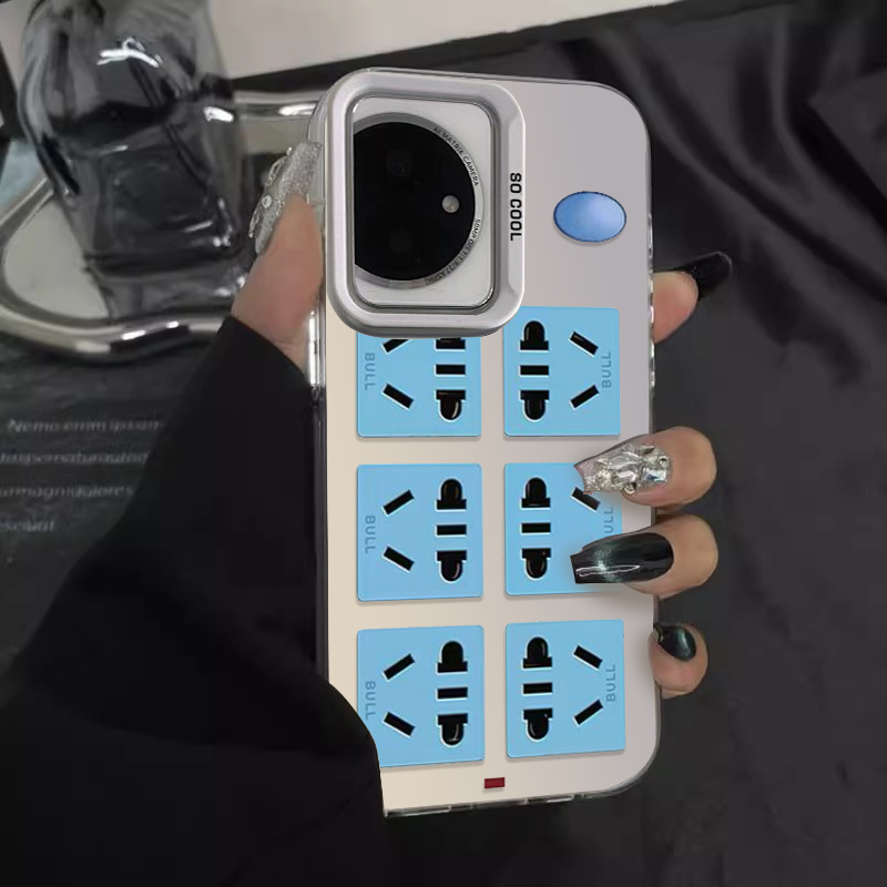 插排适用opporeno11手机壳新款reno10pro套9奇怪的插座findx7全包reno8彩银6/5pro创意潮k11x男a72女款a2por+