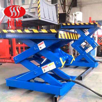 固定剪叉升降机大吨位升降作业平台厂房载货升降台地藏式升降平台