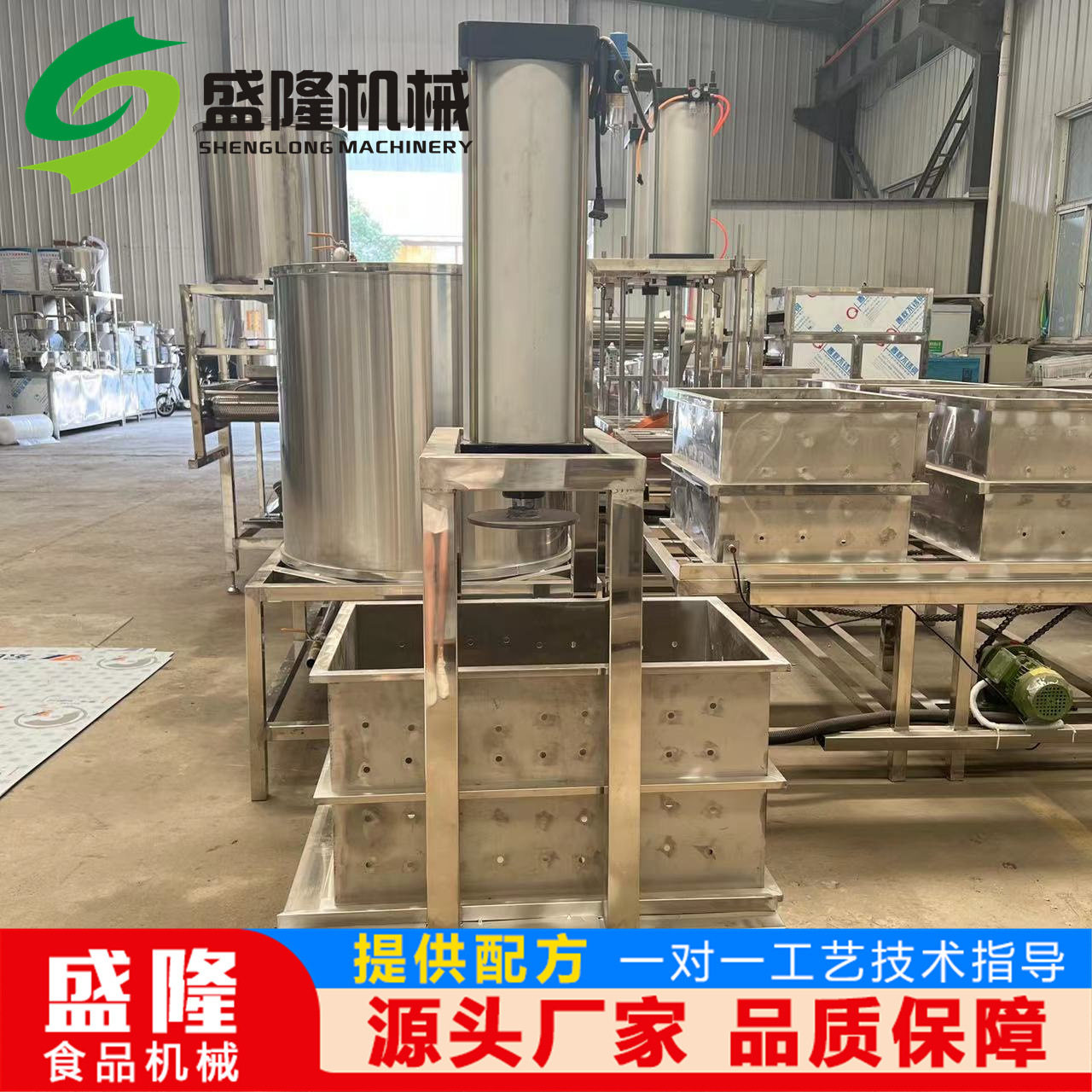 全自动双层干豆腐机小型加工干豆腐机设备盛隆素鸡机生产线