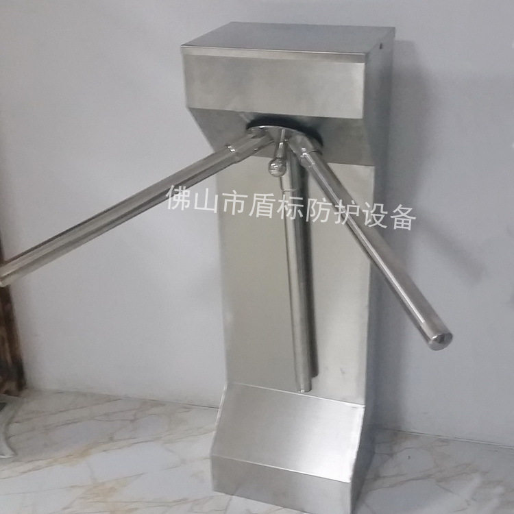 盾标防护工厂定做半高三辊闸不锈钢转门通辽公园超市过人单项滚闸