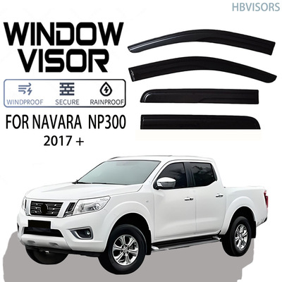 适用于2017+ NISSAN NAVARA晴雨挡雨眉遮雨档黑武士Window visor