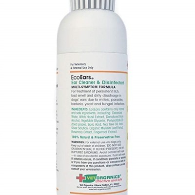EcoEars  Natural Dog Ear Cleaner - Infection Formula for It