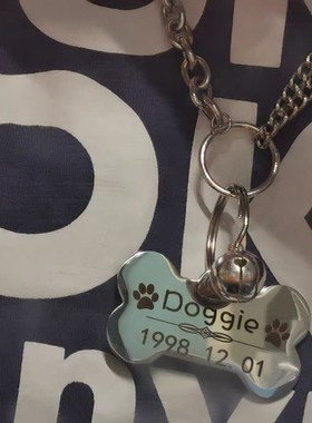 Doggie叨叨同款狗牌狗项圈定制刻字防丢狗牌猫牌宠物泰迪吊牌