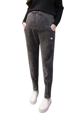 孕妇裤子秋冬外穿时尚孕妇打底裤加绒加厚保暖长裤孕中晚期孕妇装