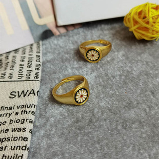极速2021 Korean New Rings Style for Flower Punk ndy Women