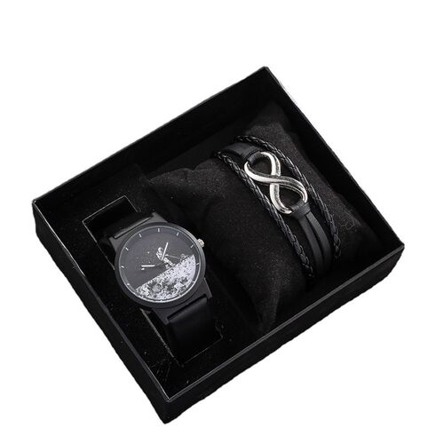 极速Simple black 2-piece jewelry box packaging jewelry gift