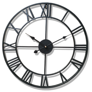 极速40 Wrought Clock Wall Metal Roman Retro Nordic 80cm Iron