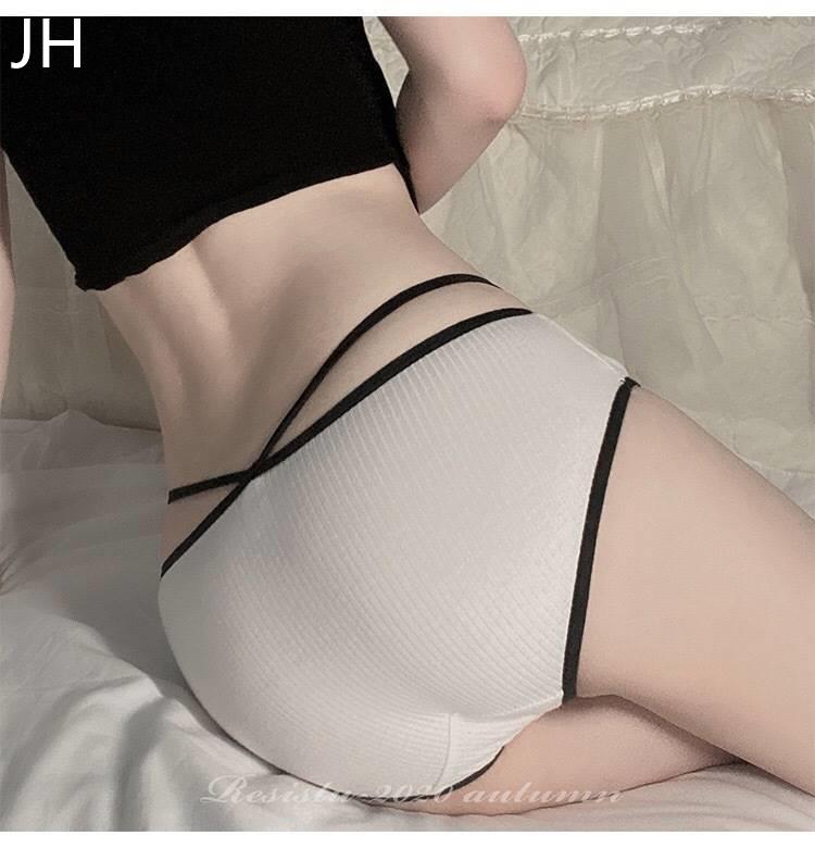 网红Cross threaded girls' underwear, pure cotton crotch, sex