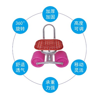 亿腾农具大棚小车懒人凳大棚移动除草摘果菜地农作物干活板凳子