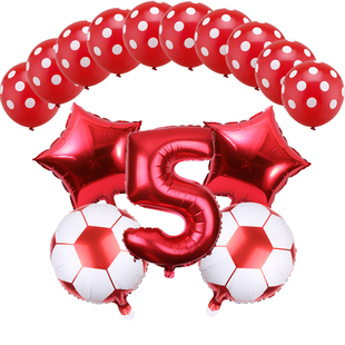 Football Bal 极速15Pcs Soccer Inch Number 18Inch Balloons