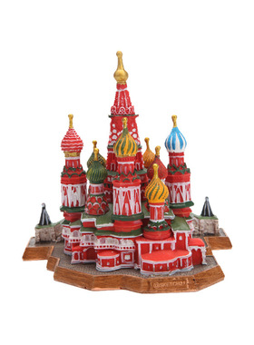 俄罗斯建筑摆件瓦西里升天教堂 生活艺术摆件 手工彩绘树脂工艺品