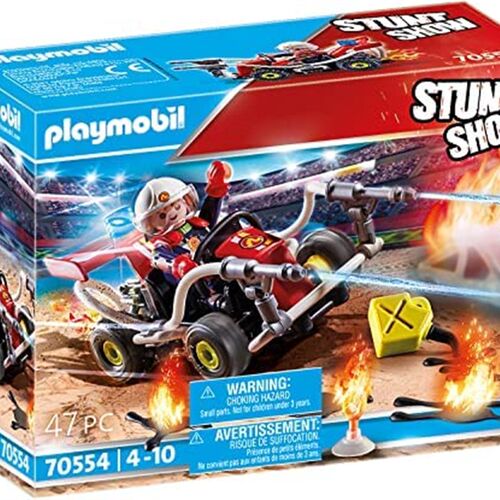 好货Playmobil Stunt Show Fire Quad Multicolor  18.7 x 14.2 x