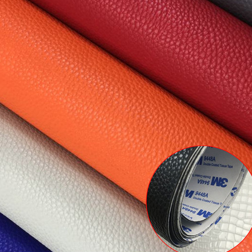 好货Self Adhesion Litchi Faux Synthetic Leather Patches Big