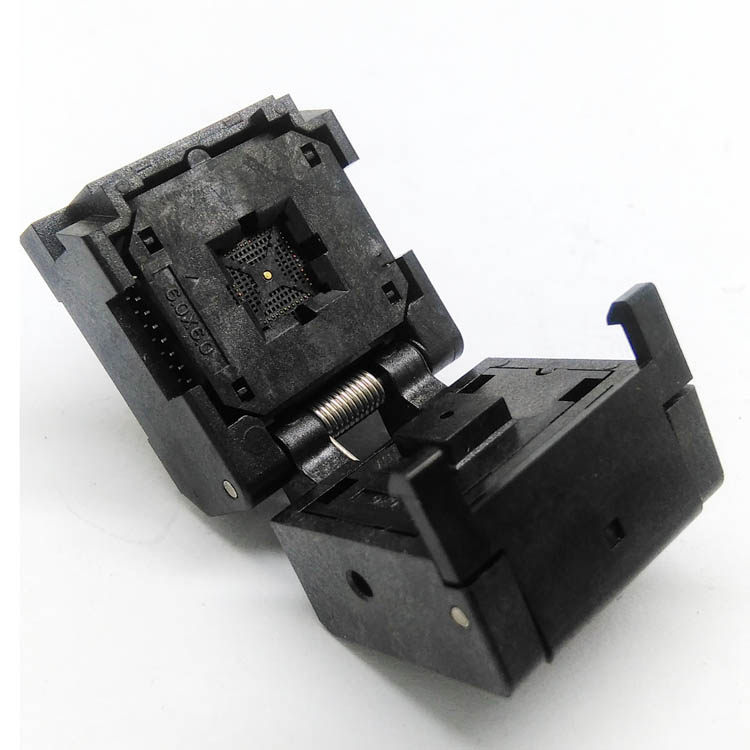 QFN48老化座0.4间距测试座翻盖弹片IC550-0484-004-G适配座 厂家