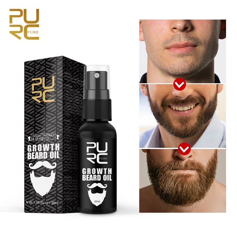 PURC Men Growth Beard Oil Organic Beard Wax Balm Avoid Bear