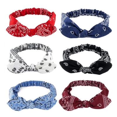 极速Women Sweet Hair Bands Print Headbands Retro Hair Access