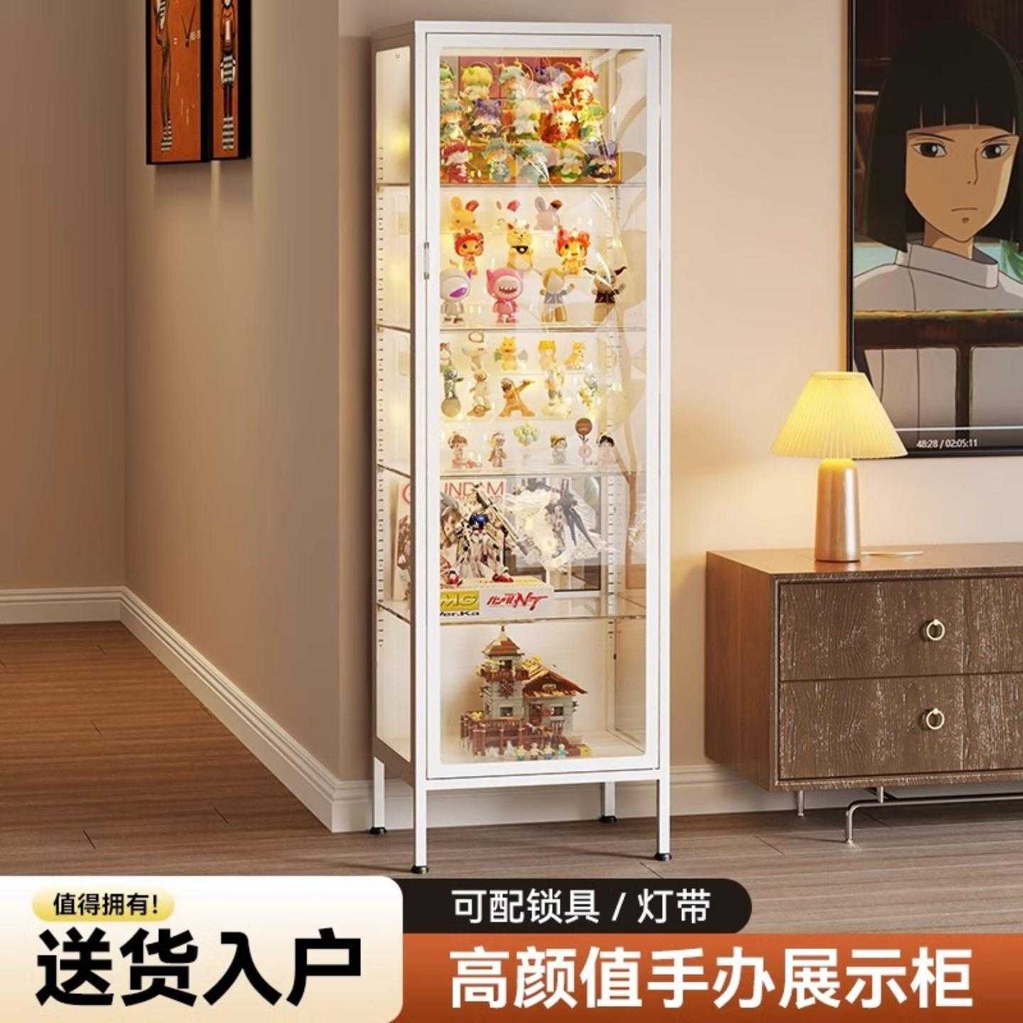 手办柜乐高玻璃展示柜盲盒手办