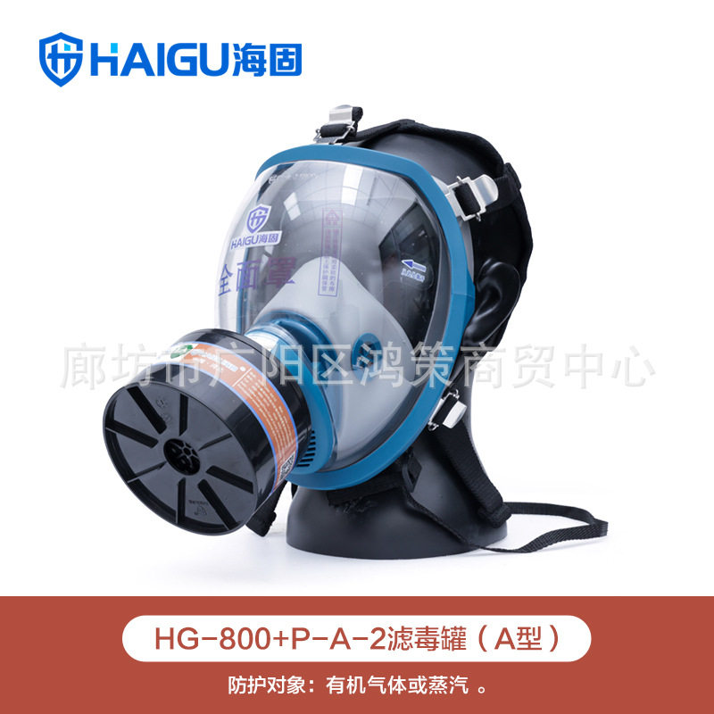 防毒面具全面罩HG-800+A型滤毒罐甲醛、苯喷漆化工防毒面具防毒气