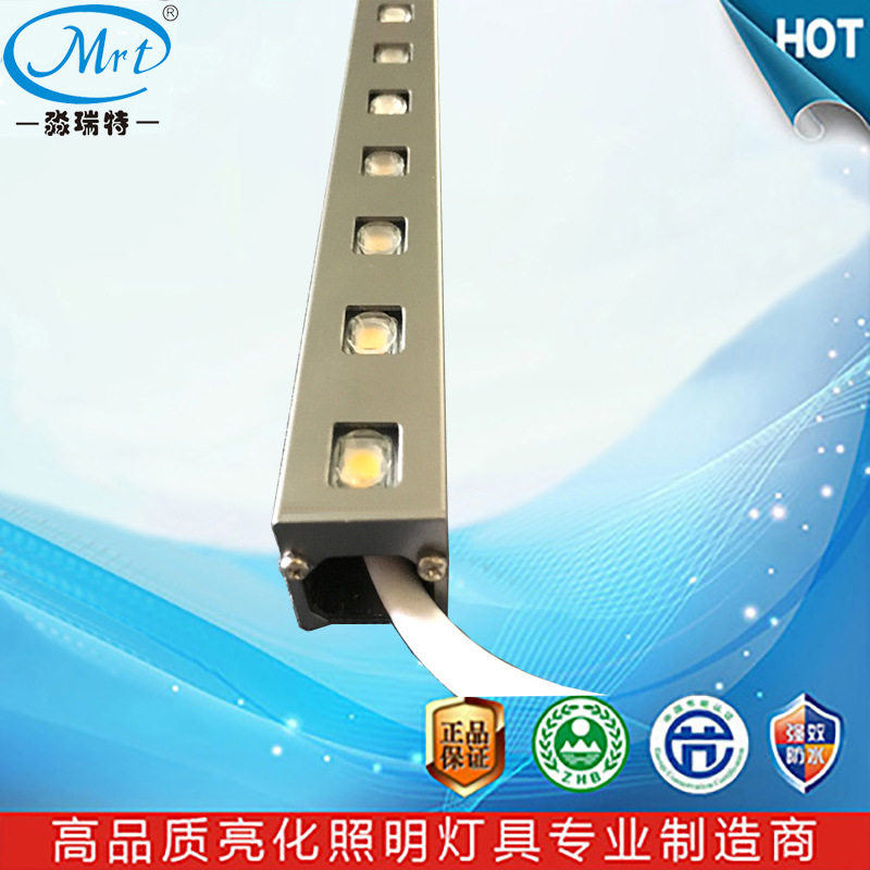 LED小功率单色RGB广告牌建筑轮廓墙面投射线条轮廓洗墙灯12W