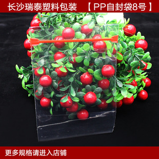 8号pp透明自粘夹链袋 加厚食品塑料袋 密封包装袋厂家直销自封袋