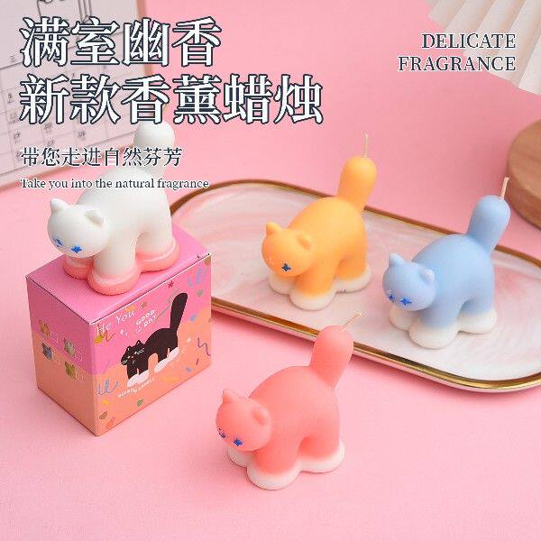 猫咪香薰蜡烛生日礼物