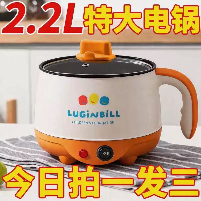 德国蒸煮一体小电电宿舍电锅家用电炒锅电饭煲多功能电热锅火锅