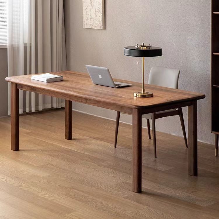 北美黑胡桃木餐桌大办公桌工作台樱桃木原木茶桌全实木书房书桌