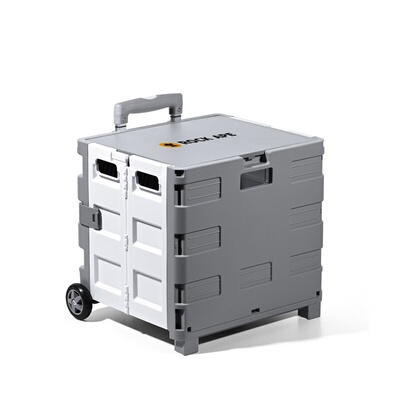 洛克猩球RACT004双轮折叠拉杆箱整理箱户外储物箱自驾野营购物车