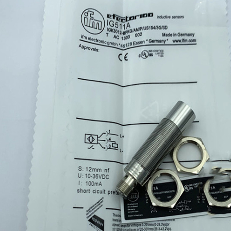 耐碰撞全金属电感式接近开关IG511A IG501A 接近开PNP 常开