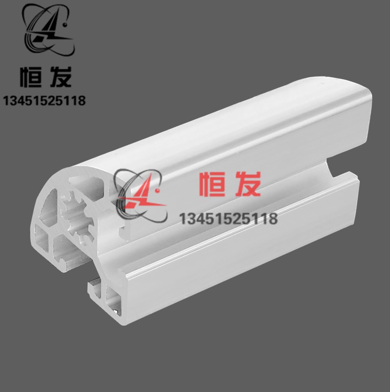 铝型材4545 ER欧标弧形工业铝型材4545R半圆铝型材45流水线工作台