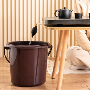 茶水桶手提茶渣桶功夫茶具配件塑料茶桶茶盘排水滤茶桶茶几废水桶