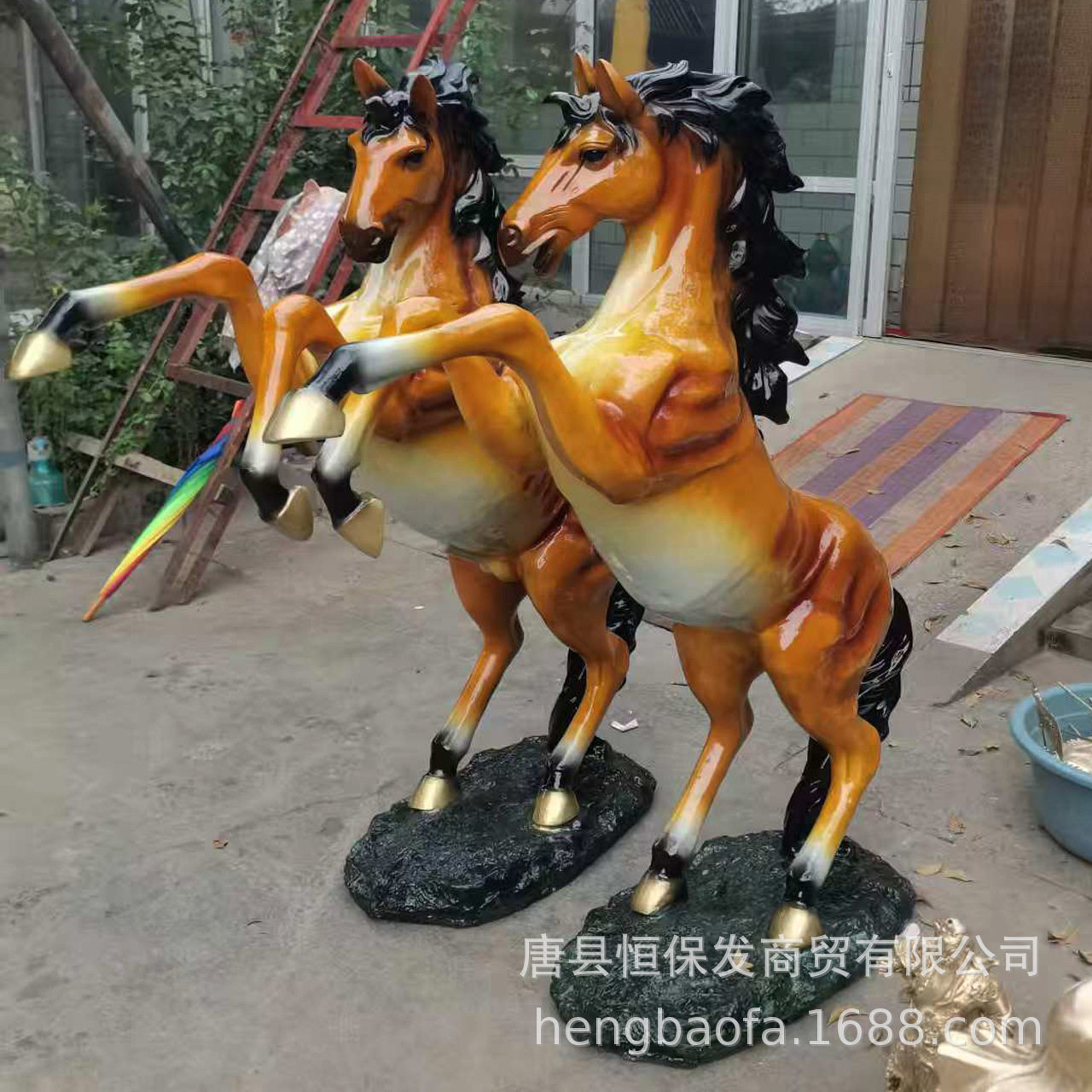恒保发铜雕厂生产铜马铜动物雕塑摆件 户外广场园林八骏马工艺品