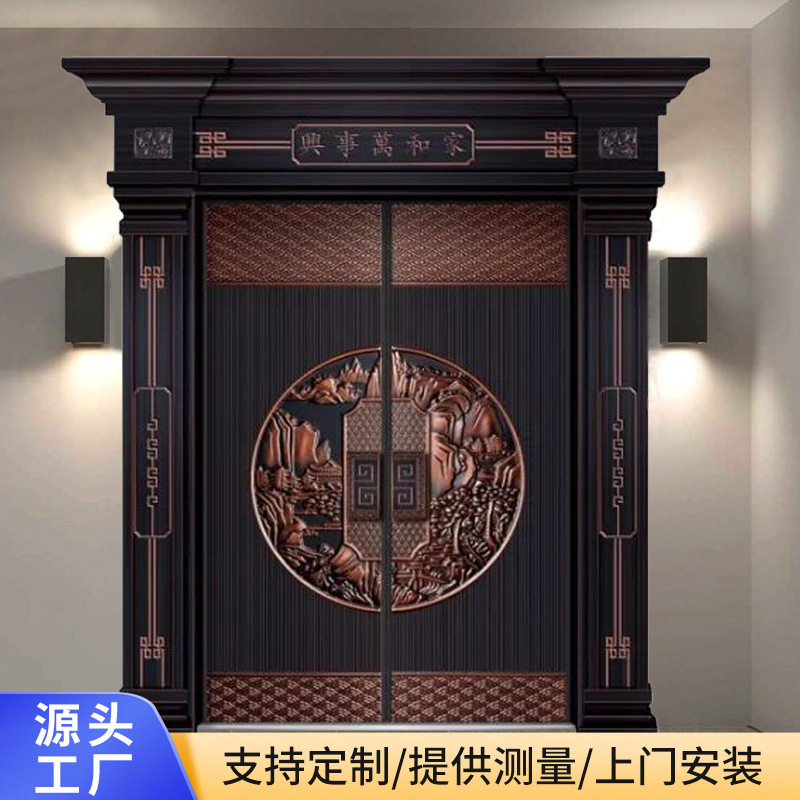 德式卡门烤漆门入户门防盗门铸铝别墅大门双开门甲级精雕庭院大门