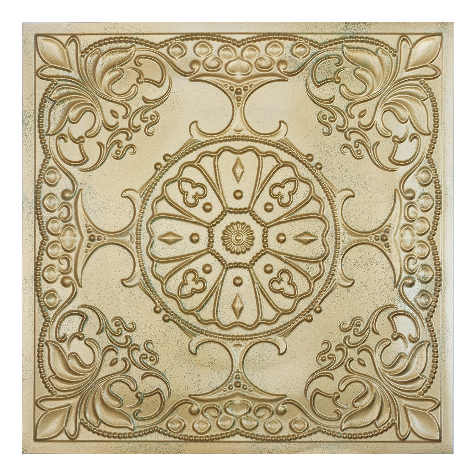605x605mm 手工3D立体墙板装饰艺术理发店天花板 花板黄铜 PL71