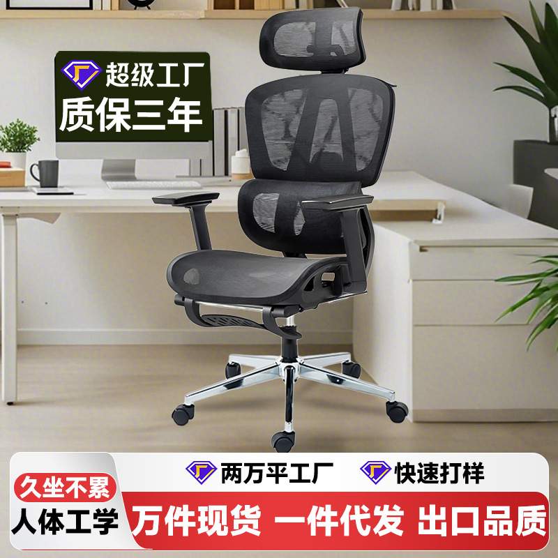 泰畅人体工学椅升降双背电脑椅家用办公座椅电竞椅久坐学习转椅子