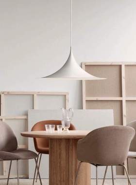 丹麦设计师seim中古风餐桌飞碟吊灯法式餐厅可移位灯吧台喇叭吊灯