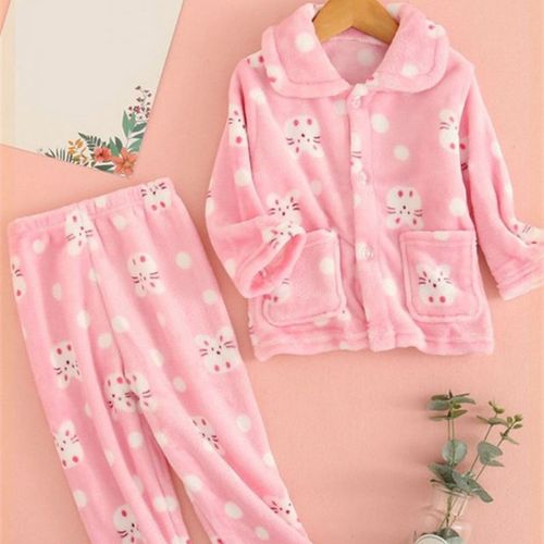 开衫秋季睡衣上衣女婴小孩子套装男童装小童抓绒珊瑚绒秋冬款.。