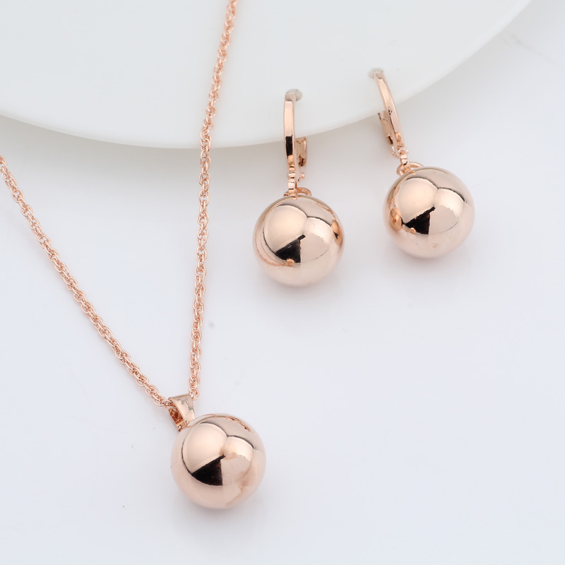 Irina New Arrivals 585 Rose Gold Spherical Ball Geometric  D