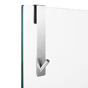 Stianless Steel Shower Door Hooks Punch Free Frameless Over