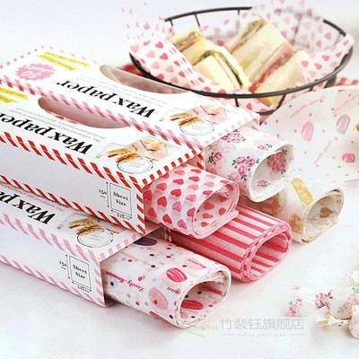 50 Sheets Wax Paper Food Grade Grease Paper Food Wrappers Fr